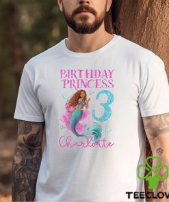 Black Little Mermaid Birthday Princess Shirt Personalized Black Ariel Shirt For Princess