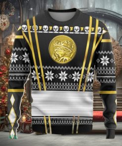 Black Ninja Mighty Morphin Power Rangers Custom Ugly Sweater 3D Gift For Men And Women