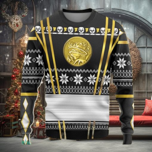 Black Ninja Mighty Morphin Power Rangers Custom Ugly Sweater 3D Gift For Men And Women