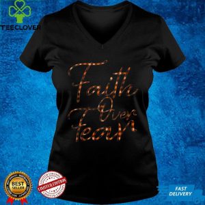 Black Orange Plaid Faith Over Fear Psalm Halloween Fall Shirt