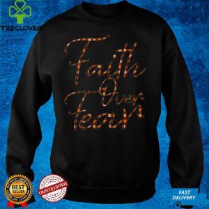 Black Orange Plaid Faith Over Fear Psalm Halloween Fall Shirt