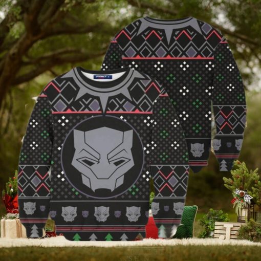 Black Panther Mask Wakanda Marvel Ugly Christmas Sweater
