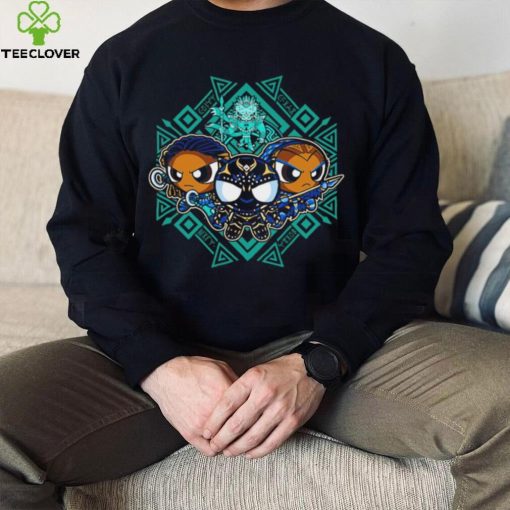 Black Panther Wakanda Forever Pantherpuff girls forever chibi hoodie, sweater, longsleeve, shirt v-neck, t-shirt