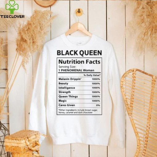 Black Queen Nutrition Facts Shirt