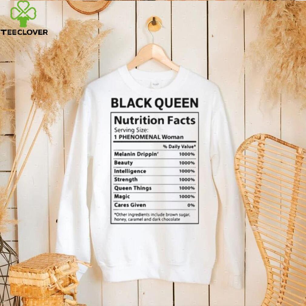 Black Queen Nutrition Facts Shirt Black Queen Nutrition Facts Shirt