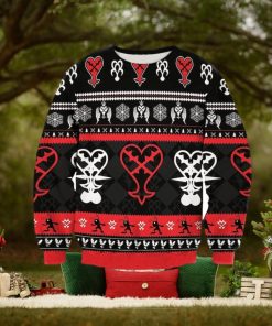 Black Red Card 3D Ugly Christmas Sweater For Men And Women
