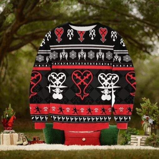 Black Red Card 3D Ugly Christmas Sweater For Men And Women