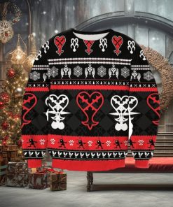 Black Red Card 3D Ugly Christmas Sweater For Men And Women