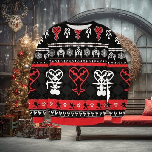 Black Red Card 3D Ugly Christmas Sweater For Men And Women