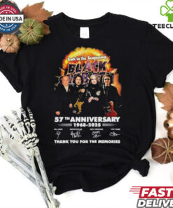 Black Sabbath 57th Anniversary 1968 2025 Thank You For The Memories Signatures T Shirt