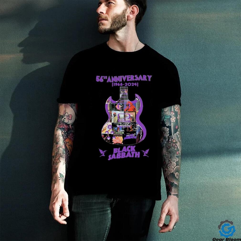 Black Sabbath Guitar Band 56th Anniversary 1968 2024 Signature Shirt Black Sabbath Guitar Band 56th Anniversary 1968 2024 Signature Shirt