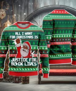 Black Santa Christmas Unisex Ugly Sweater