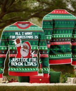 Black Santa Christmas Unisex Ugly Sweater