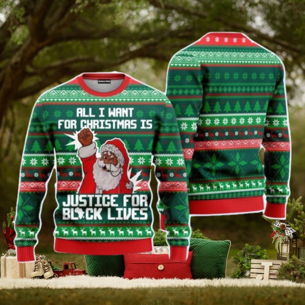 Black Santa Christmas Unisex Ugly Sweater Black Santa Christmas Unisex Ugly Sweater