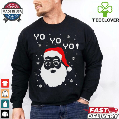 Black Santa Yo Yo Yo shirt