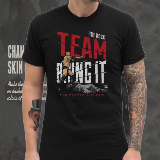 Black The Rock Team Bring It T Shirt