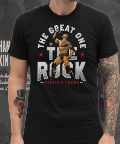 Black The Rock The Great One T Shirt