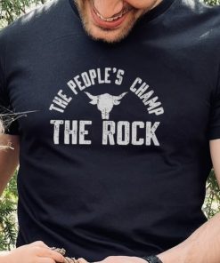 Black The Rock The People's Champ T Shirt