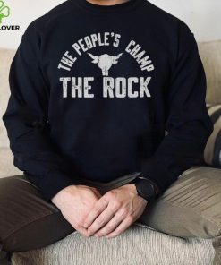 Black The Rock The People's Champ T Shirt