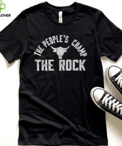 Black The Rock The People's Champ T Shirt