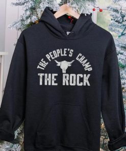 Black The Rock The People's Champ T Shirt