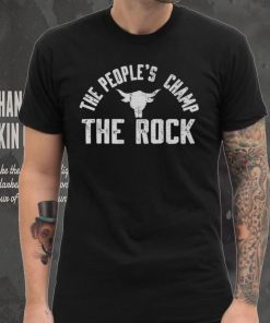 Black The Rock The People's Champ T Shirt