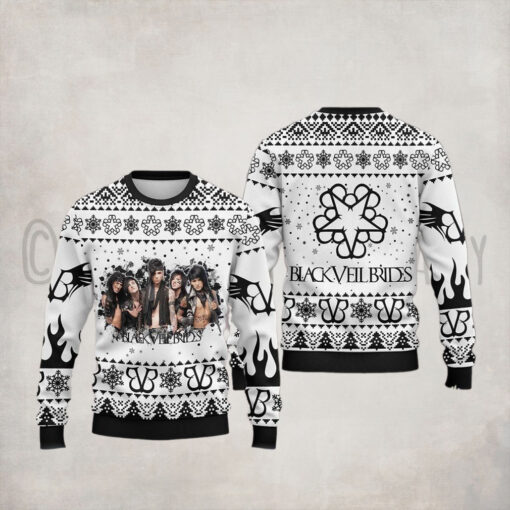 Black Veil Brides Band Photo Ugly Christmas Sweater