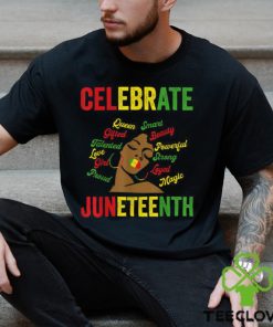 Black Women Messy Bun Juneteenth Celebrate Independence Day T Shirt