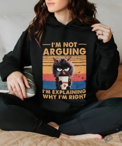 Black cat I’m not arguing I’m explaining why I’m right vintage T shirt