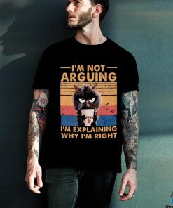 Black cat I’m not arguing I’m explaining why I’m right vintage T shirt