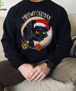 Black cat Santa Meowy Catmas 2022 shirt