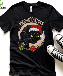 Black cat Santa Meowy Catmas 2022 shirt