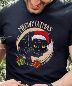 Black cat Santa Meowy Catmas 2022 hoodie, sweater, longsleeve, shirt v-neck, t-shirt