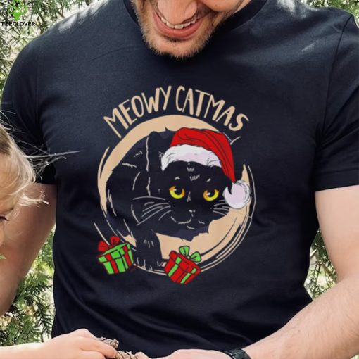 Black cat Santa Meowy Catmas 2022 hoodie, sweater, longsleeve, shirt v-neck, t-shirt