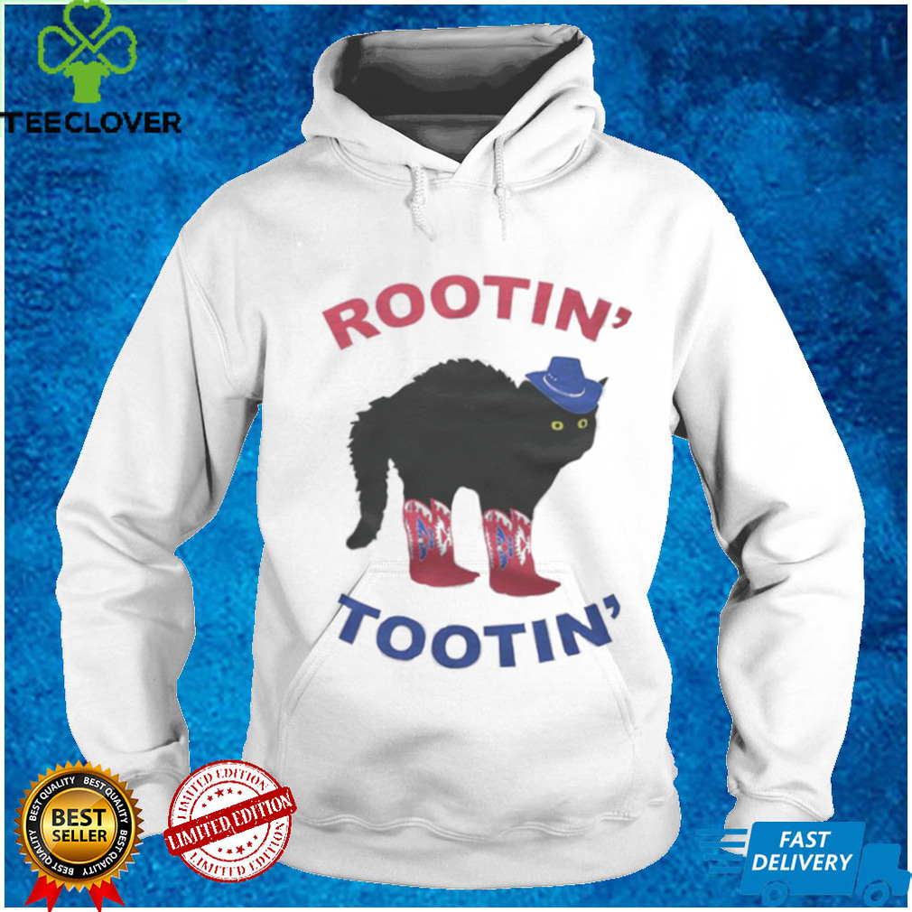 Black cat cowboy rootin’ tootin’ shirt