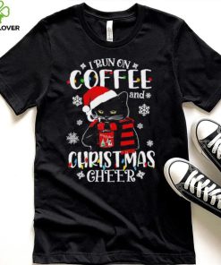 Black cat lights I run on coffee and Christmas 2022 hoodie, sweater, longsleeve, shirt v-neck, t-shirt