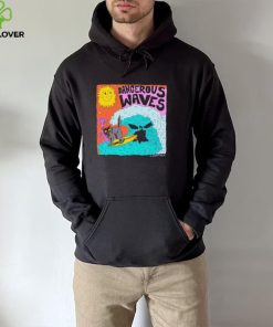 Black cat surfing dangerous waves hoodie, sweater, longsleeve, shirt v-neck, t-shirt