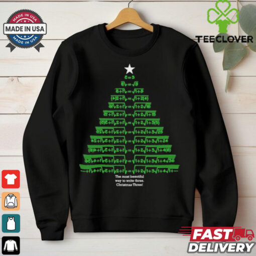 Blackpenredpen Mathematicians’ Big Christmas Tree The Most Beautiful Way To Write Three Christmas Three 2024 T shirt