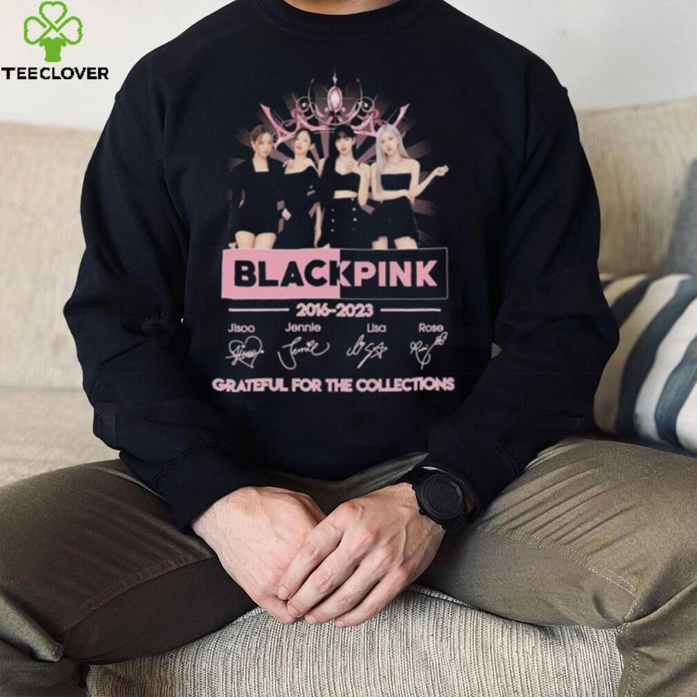 Blackpink 2016 2023 Grateful for the collections signatures shirt Blackpink 2016 2023 Grateful for the collections signatures shirt