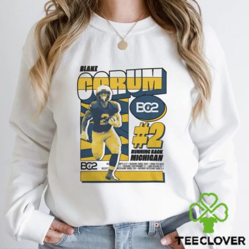 Blake Corum #2 Running Back Michigan Wolverines T Shirt