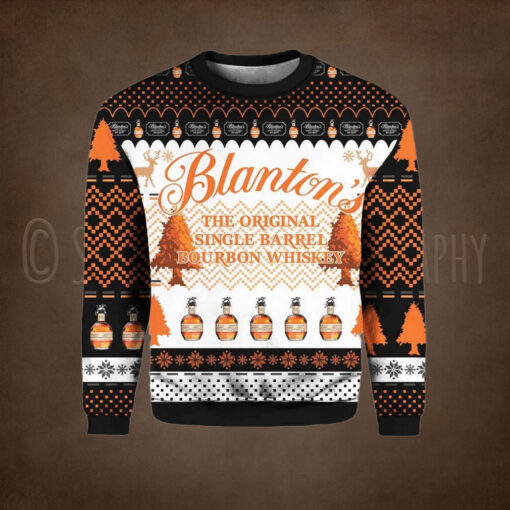 Blanton’s Bourbon Whiskey Ugly Christmas Sweater