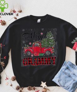 Blessed Grammy Funny Christmas Family Lights Truck Red Tree Shirt