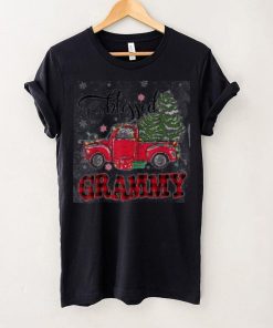 Blessed Grammy Funny Christmas Family Lights Truck Red Tree Shirt