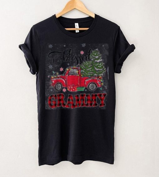 Blessed Grammy Funny Christmas Family Lights Truck Red Tree Shirt