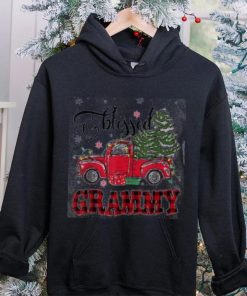 Blessed Grammy Funny Christmas Family Lights Truck Red Tree Shirt