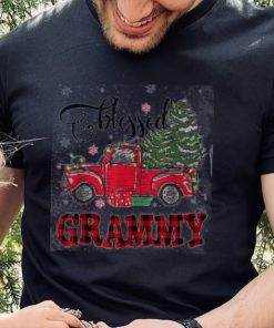 Blessed Grammy Funny Christmas Family Lights Truck Red Tree Shirt