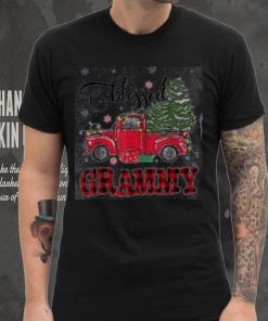 Blessed Grammy Funny Christmas Family Lights Truck Red Tree Shirt