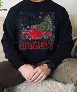 Blessed Grammy Funny Christmas Family Lights Truck Red Tree Shirt