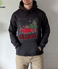 Blessed Grammy Funny Christmas Family Lights Truck Red Tree Shirt