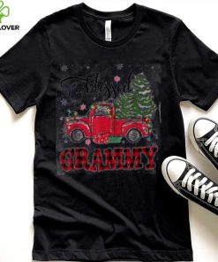 Blessed Grammy Funny Christmas Family Lights Truck Red Tree Shirt